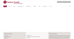 Desktop Screenshot of famousbrands.co.za
