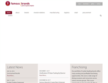 Tablet Screenshot of famousbrands.co.za